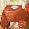 Smiry 54x54 Inch Thanksgiving Jacquard Rectangle Table Cloth for Fall