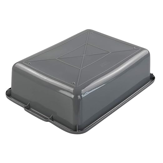 13 L Grey Plastic Tote Box Set of 4, Commercial Bus Box Large Plastic Dish Bin