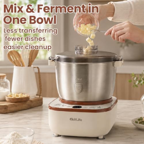 7.4Qt Electric Dough Maker Machine, Kneading & Fermentation Mixer
