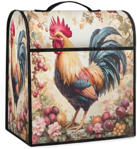 Rooster Animal Kitchen Aid Covers Foldable Washable Stand Mixer Dust Cover