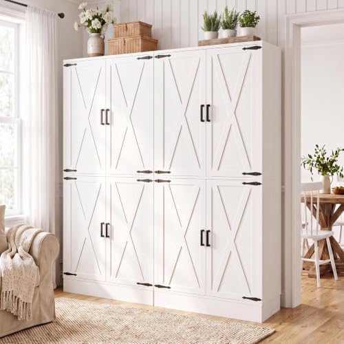 Unikito 71" Tall Kitchen Pantry Storage Cabinet with 2 Built-in Drawers