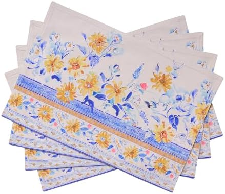 Maison d' Hermine Placemats Set of 4 Reusable 100% Cotton (13"x19")