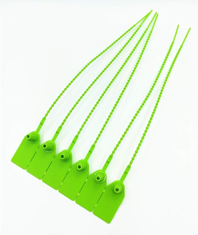 250mm Pull-Tite Security Seal Plastic Seals Signage Numbered Green (Package of 100) (Green)