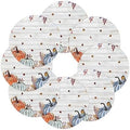 Round Placemats Set of 8 Harvest Pumpkin Fall Place Mats Autumn Maple Leaves Bird Circle Braided Placemat Heat Resistant Table Mat for Thanksgiving Autumn Harvest Holiday Decorations, 15 Inch