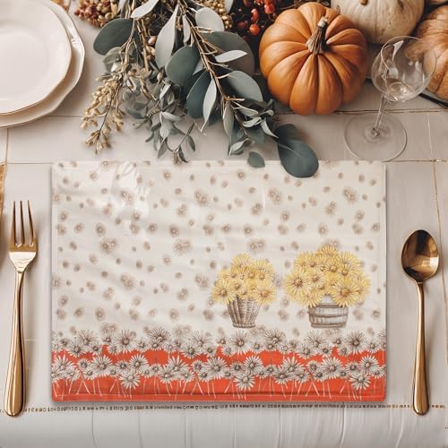 Maison d' Hermine Placemats Set of 4 Reusable 100% Cotton (13"x19")