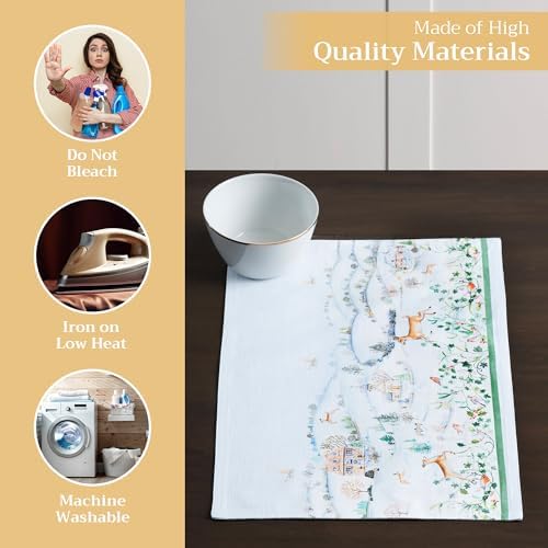 Maison d' Hermine Placemats Set of 4 Reusable 100% Cotton (13"x19")