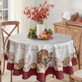 Newbridge Thanksgiving Country Turkey Tablecloth 70 Inch Round