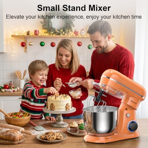 Honinst 4QT Electric Stand Mixer, 10-Speed Tilt-Head Compact Kitchen Mixer