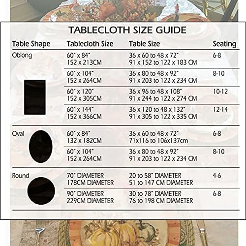 Fall Thanksgiving Double Border Decoration Tablecloth,Sunflower & Pumpkin Harvest Tablecloths, Waterproof Table Cover for Dinner Kitchen Party Holiday Decorations, 60"x 102" Oblong/Rectangle
