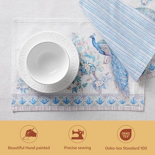 Maison d' Hermine Placemats Set of 4 Reusable 100% Combed Cotton (13"x19")