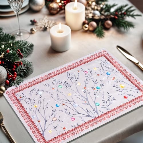 Maison d' Hermine Placemats Set of 4 Reusable 100% Cotton (13"x19")