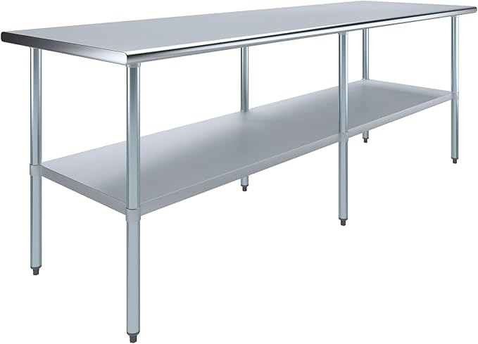 30 in. x 96 in. Stainless Steel Work Table | NSF Kitchen Prep Table | Utitly Metal Table