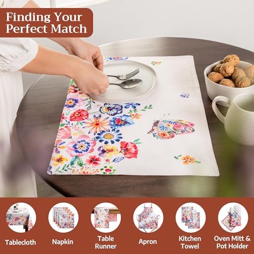 Maison d' Hermine Placemats Set of 4 Reusable 100% Cotton (13"x19")