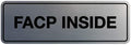 Signs ByLITA Standard FACP Inside Sign | Fire Safety Signage (Brushed Silver) - Large 1 Pack