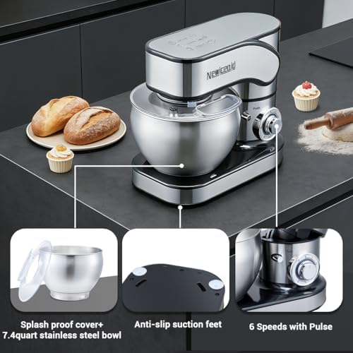 Stainless Steel 6-Speed 7.4QT Stand Mixer