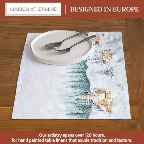 Maison d' Hermine Placemats Set of 4 Reusable 100% Cotton (13"x19")