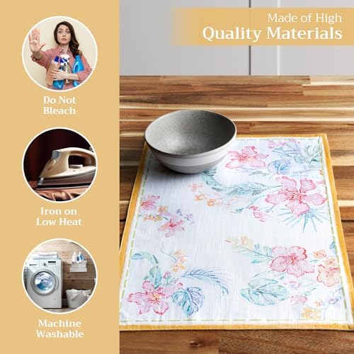 Maison d' Hermine Placemats Set of 4 Reusable 100% Cotton (13"x19")