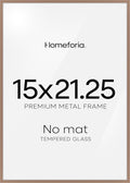 Homeforia 15x21.25 Mocha Puzzle Frame, High End Metal 15 x 21.25 Picture Frames without Mat, 21.25x15 Thin Mocha Poster Frames for Wall, 15by21.25 Puzzle Photo Frames, Tempered Glass, Wall Kit, Set of 1