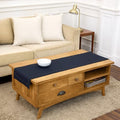 Solino Home Cotton Linen Table Runner Navy, Hemstitch Collection 14 x 60 in