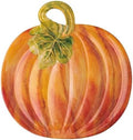 UP Pumpkin Shaped Melamine Serving Platter, Fall Harvest Party Tray, Thanksgiving Table Decor, for Snacks, Appetizers, and Desserts, Orange, 16 x 15.5 Inch