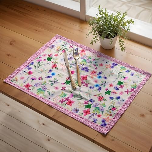 Maison d' Hermine Placemats Set of 4 Reusable 100% Cotton (13"x19")