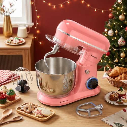 Honinst 4QT Electric Stand Mixer, 10-Speed Tilt-Head Compact Kitchen Mixer