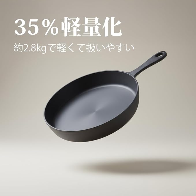 Flambo 12 Inch Smooth Cast Iron Skillet - Naturally Non-Stick, Pre-Seasoned Frying Pan, Smooth Finish for Grilling, Frying, Sauteing, Searing, Baking - Use on Oven, Stove, Grill, or Campfire