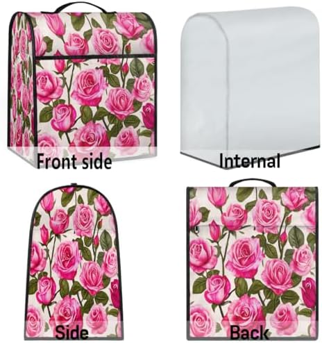 Rose Pink Kitchen Aid Covers Foldable Washable Stand Mixer Dust Cover