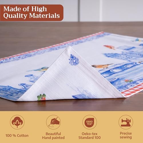 Maison d' Hermine Placemats Set of 4 Reusable 100% Cotton (13"x19")