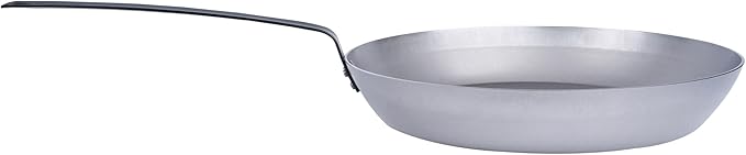 Restaurantware Met Lux 16 Inch Fry Pans, 6 No-Stick Frying Pans - Induction-Ready, Triple-Riveted, Silver Carbon Steel Cooking Skillets, Durable, For Searing, Sauteing, And Browning Food