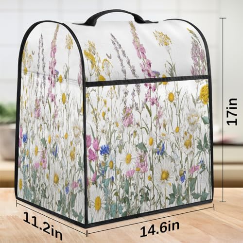 Spring Flowers Kitchen Aid Covers Foldable Washable Stand Mixer Dust Cover