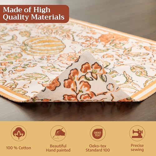 Maison d' Hermine Placemats Set of 4 Reusable 100% Cotton (13"x19")