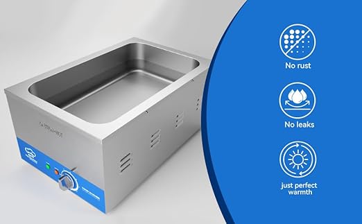 Commercial 12L Soup Warmer with 3×4L Pot Buffet Bain Marie， Commercial Electric Food Warmer, Seamless One-Piece Tank, 30-85℃ Adjustable Temp Range, UL Certified Key Components-120V,1200W