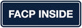 Signs ByLITA Standard FACP Inside Sign | Fire Safety Signage (Navy Blue/White) - Large 1 Pack