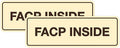 Signs ByLITA Standard FACP Inside Sign | Fire Safety Signage (Ivory/Dark Brown) - Large 2 Pack