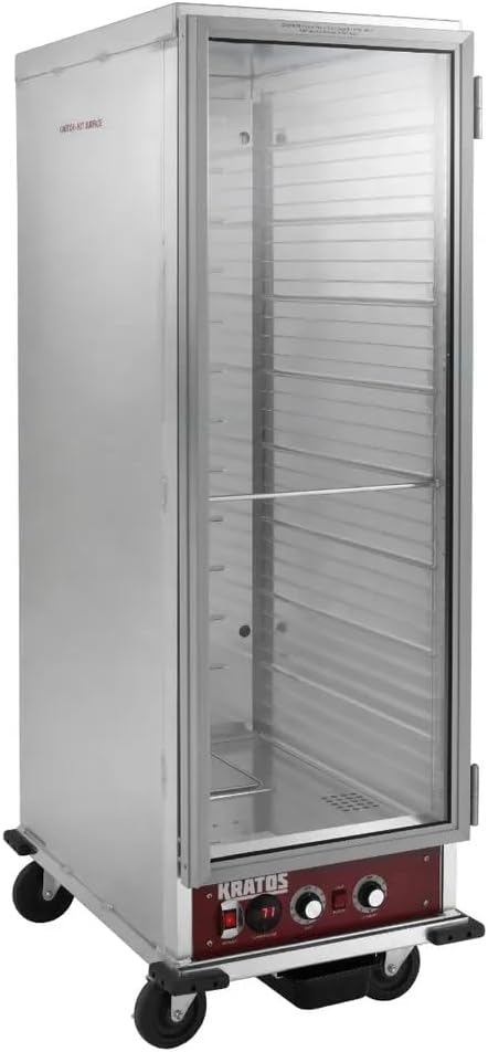 Kratos Full Size Commercial Insulated Holding and Proofing Cabinet | Holds 36 Full Size Sheet Pans | Mobile | Clear Door |120V, 1440W (28W-153)