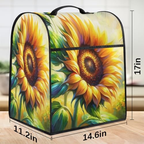 Sunflower Flower Kitchen Aid Cover Foldable Washable Stand Mixer Dust Cover