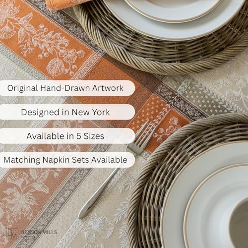 Benson Mills Heirloom Harvest Tablecloth (Terracotta 60"x 84" Rectangular)
