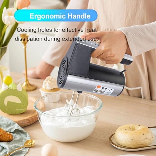 Electric Hand Mixer 5-Speed 300W Low Noise with Dual Whisks