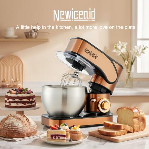 Stainless Steel 6-Speed 7.4QT Stand Mixer, Rose Gold