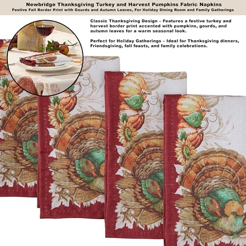 Newbridge Thanksgiving Country Turkey Tablecloth 60 x 120 Inch Rectangle