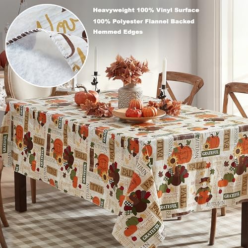 Newbridge Thanksgiving Fall Hayride 60 x 84 Inch Rectangle Vinyl Tablecloth
