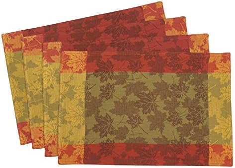 SARO LIFESTYLE Foliage Placemat, 13" x 19", Multi