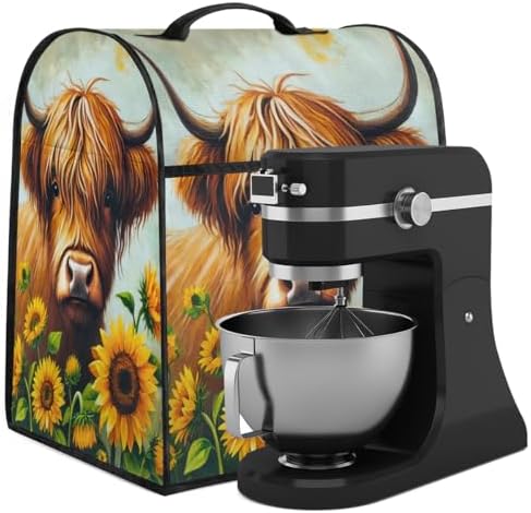 Highland Cow Kitchen Aid Covers Foldable Washable Stand Mixer Dust Cover