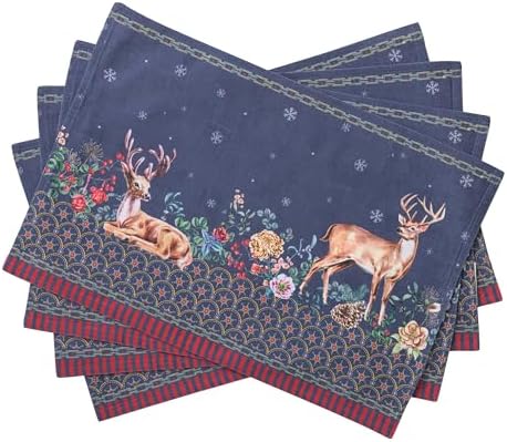 Maison d' Hermine Placemats Set of 4 Reusable 100% Cotton (13"x19")