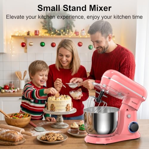 Honinst 4QT Electric Stand Mixer, 10-Speed Tilt-Head Compact Kitchen Mixer