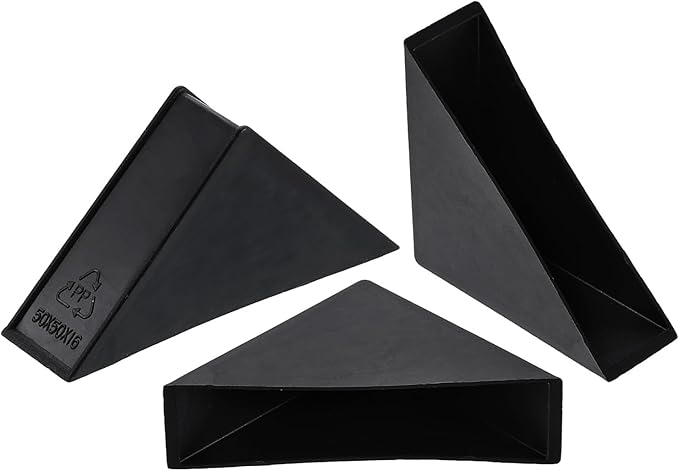 uxcell 20Pcs Plastic Corner Protectors 16x70mm Right Angle Shape Glass Corner Guards Cushion for Corner Protection of Glass, Mirror, Tile, Black