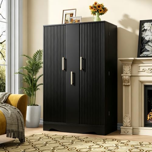 kepptory 47" Kitchen Pantry Cabinet Storage with Adjustable Shelves