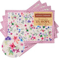 Maison d' Hermine Placemats Set of 4 Reusable 100% Cotton (13"x19")