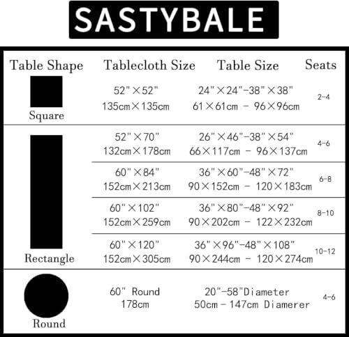 SASTYBALE Golden Yellow Fall Jacquard Tablecloth, 60 x 102 Inch Rectangle
